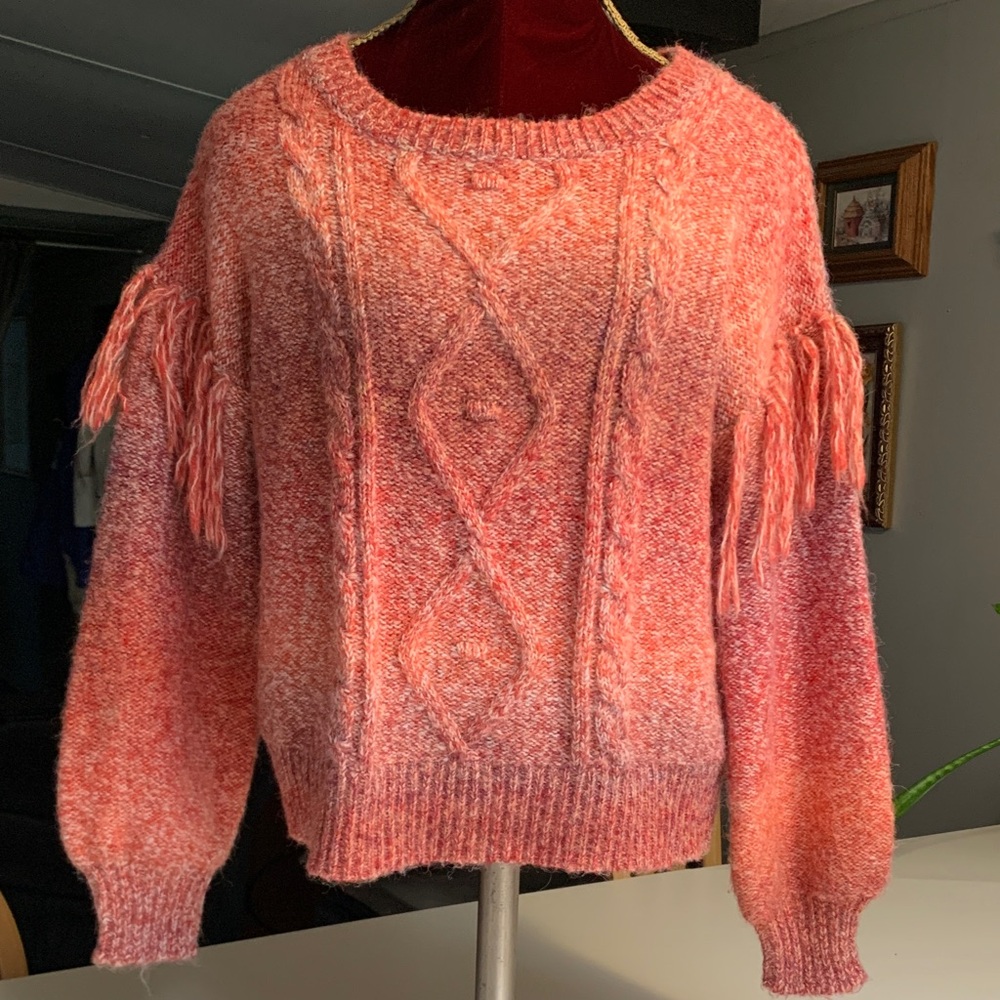 FRYE and CO.Cozy Hombre reddish orange Cable Knit Sweater